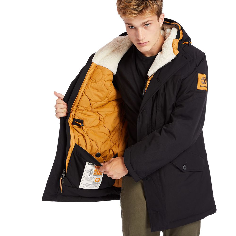 Timberland Μπουφαν Ανδρικα Μαυρα - Outdoor Heritage Ecoriginal Parka With Dryvent™ Technology - Gree